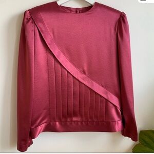 Vtg Blouse Satin Silky 6 Eddie